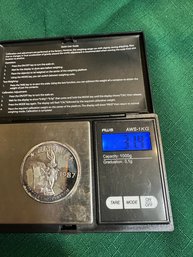 1 OUNCE 999 SILVER LOONEY TUNES 1987 BUGS BUNNY CONSTITUTIONAL COMMEMORATIVE WITH PAPERS & BOX
