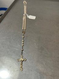 Vintage Pear Rosary Made By Chapel
