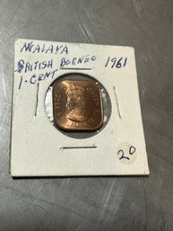 1 Cent 1961 Malaya And British Borneo Coin
