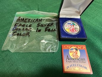 American Eagle Silver Dollar In Full Cover With Case