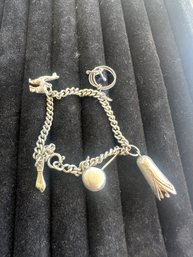 Sterling Silver Charm Bracelet 12.1 Grams