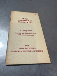 1964 ADULT VOCABULARY COMPLEMENT