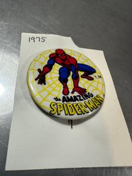 1975 The Amazing Spiderman Button