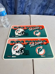 Miami Dolphins License Plate Covers