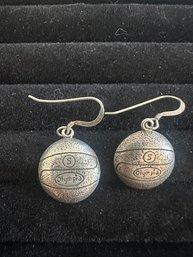 Sterling Silver Olympia Basketball Earrings 8.8 Grams