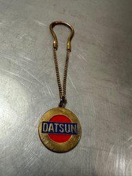 Vintage Original Rare DATSUN Automobile Promo Key Chain Ring Holder 70s