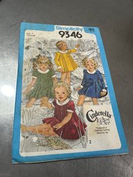 Sewing Pattern For Child, Simplicity ( Cinderella) 9346, (1980)