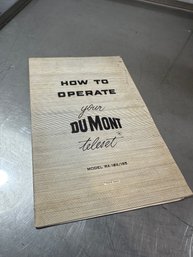 HOW TO OPERATE Your DU MONT Teleset