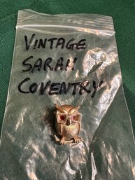 Vintage Sarah Coventry Owl Brooch