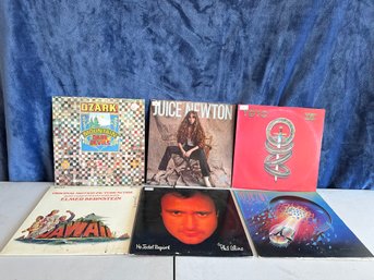 Lot Of Six Vinyl Records- Toto, Phil Collins, Journey Etc