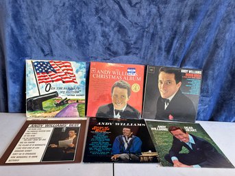 Lot Of Six Vinyl Records- Andy Williams Etc