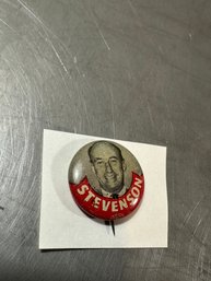 Stevenson 1960 Political Button - Adlai Stevenson Political Campaign Pin Pinback Button