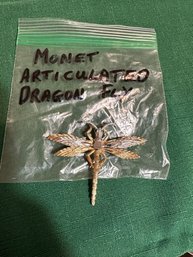 Monet Articulated Dragonfly Brooch