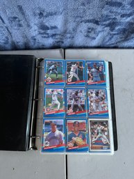 Black Binder Full Of Assorted Baseball Cards