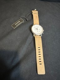 MVMT Chrono White Caramel Watch W/Tags