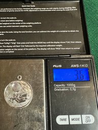 Sterling Silver 1970 Pendant 3.6 Grams