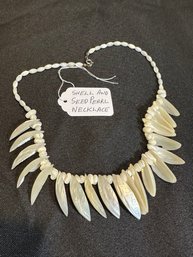 Shell & Seed Pearl Necklace