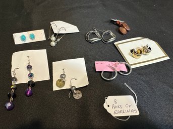 8 Pairs Of Earrings