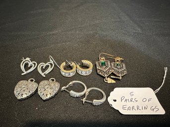 5 Pairs Of Earrings