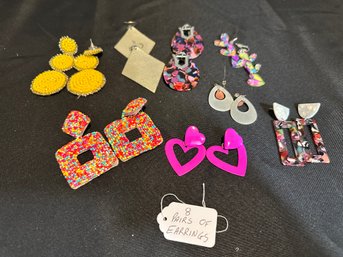 8 Pair Of Earrings