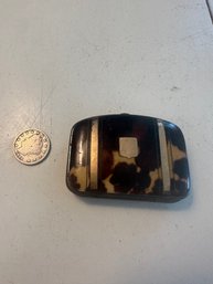 Antique Mini Tortoise Shell Coin Purse