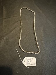 Silver Bead Necklace