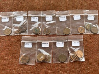 Lot Of Assorted Pennies