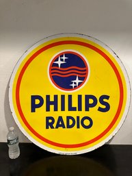 Old Philips Radio Porcelain Sign By Langcat Bussum Holland