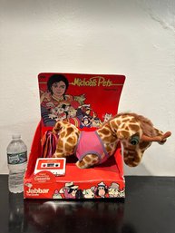 VINTAGE 1987 IDEAL MICHAEL JACKSON MICHAEL'S PETS JABBAR THE GIRAFE W/CASSETTE