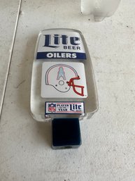Houston Oilers Lite Beer Lucite NFLTap Handle