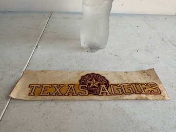 Vintage Texas Aggies Bumper Sticker