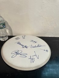 Autographed Remo Drum Pad: Jon Bon Jovi, James Taylor, Rosanne Cash, Aaron Nevil, Uncle Kracker Etc