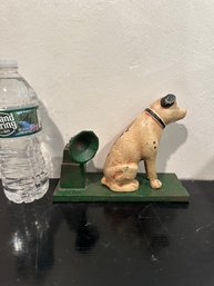 RCA VICTOR NIPPER DOG CAST IRON STILL BANK PHONOGRAPH DOORSTOP