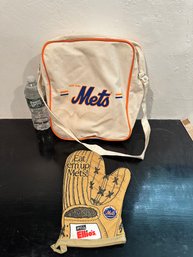 Vintage New York Mets Gear- Sharp/Mets Tote Bag, Oven Mitt & New Socks