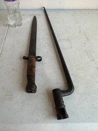 British P1888 Mk1 Type 2 &  The Socket Bayonet Could Be Anywhere From The Early 1700s To Ww1