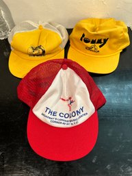 3 Vintage Music Hats/ The Colony Etc