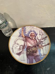 GRATEFUL DEAD Mini Plate JERRY GARCIA Black & White Study 1997 Gartlan USA