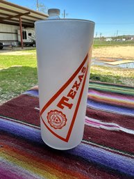 VINTAGE 1960s Texas Longhorns Frosted Water Glass