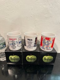 Lot Of 3 Assorted Beatles Mugs Help, Etc