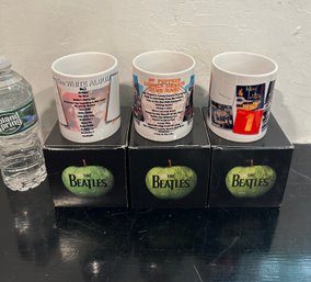 Lot Of 3 Assorted Beatles Mugs The White Album Etc