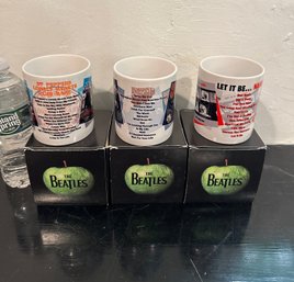 Lot Of 3 Assorted Beatles Mugs Rubber Soul Etc