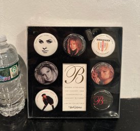 VINTAGE BARBRA STREISAND SET OF 7 BUTTONS BADGES 1994 TOUR 862/2200