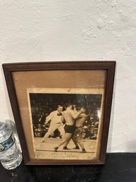 Framed Fripo Vs Willard Boxing Photo