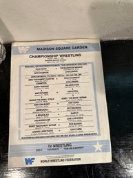 1985 Madison Square Garden WWF Schedule Page