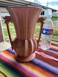 McCoy Pink Two-Handled Vase