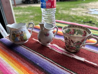 Assorted Lot Of Creamers/cups