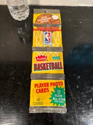 Sealed 1990 FLEER BASKETBALL FIFTH ANNIVERSARY EDITION PACK