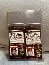 2 Joplin MO Mickey Mantle's Holiday In Matchbook Covers