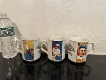 Lot Of Baseball Greats Porcelain Mugs