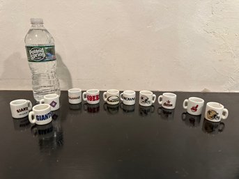 Lot Of NFL Mini Mugs Teams Helmet Team Logo Collectibles Porcelain 1'